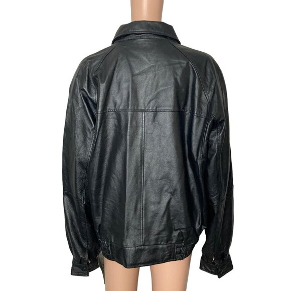 vintage burks bay leather jacket ramparts premier performers black new casino - Picture 9 of 10